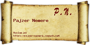 Pajzer Nemere névjegykártya
